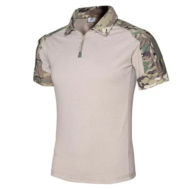 Outdoor Camouflage  Militar POLO Shirt US Army Jungle Desert Airforce B
