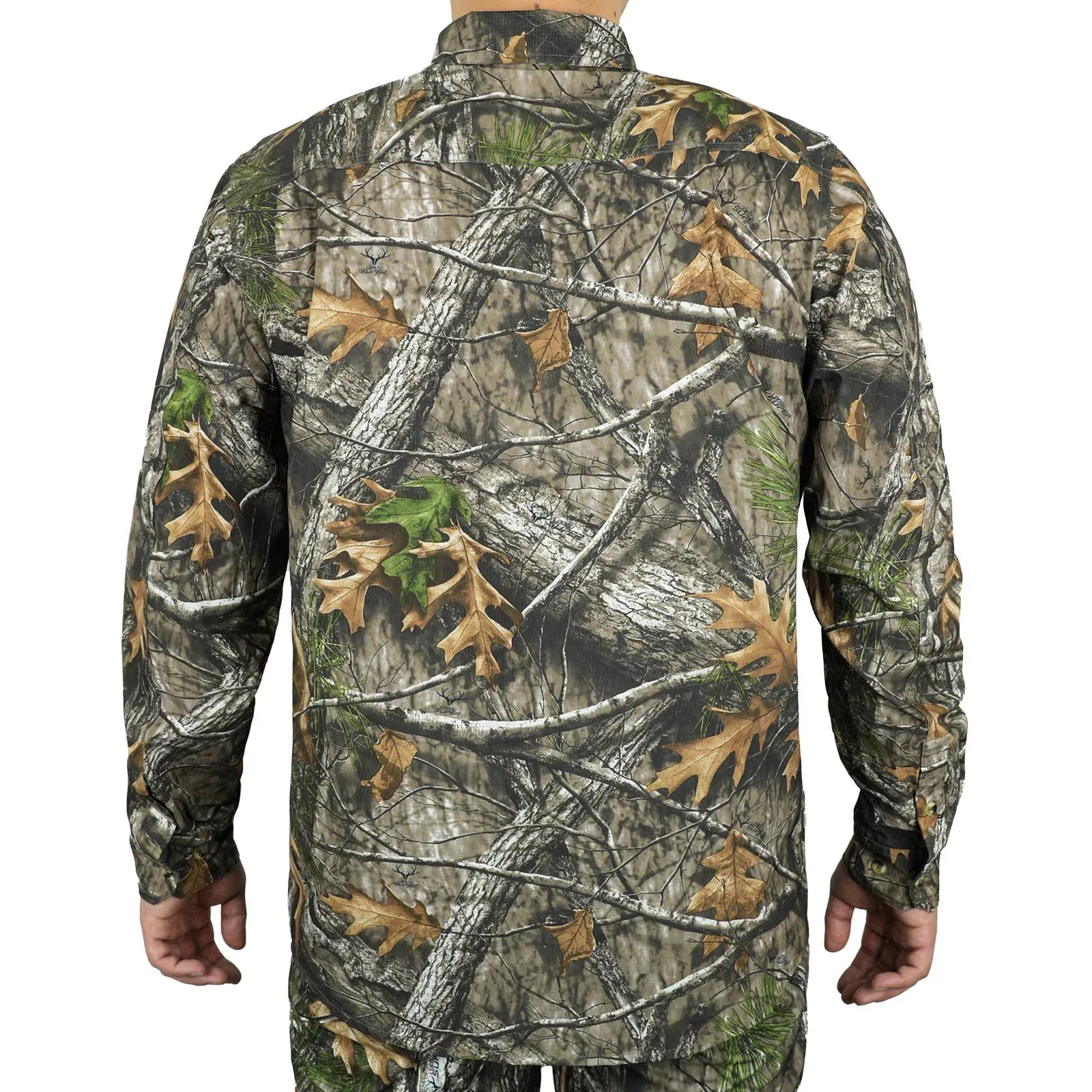 Outdoor Hunting Camouflage Long Sleeved Breathable Fishing Shirt, Sun Protection Fishing Suit, Camping and Hiking Clothes