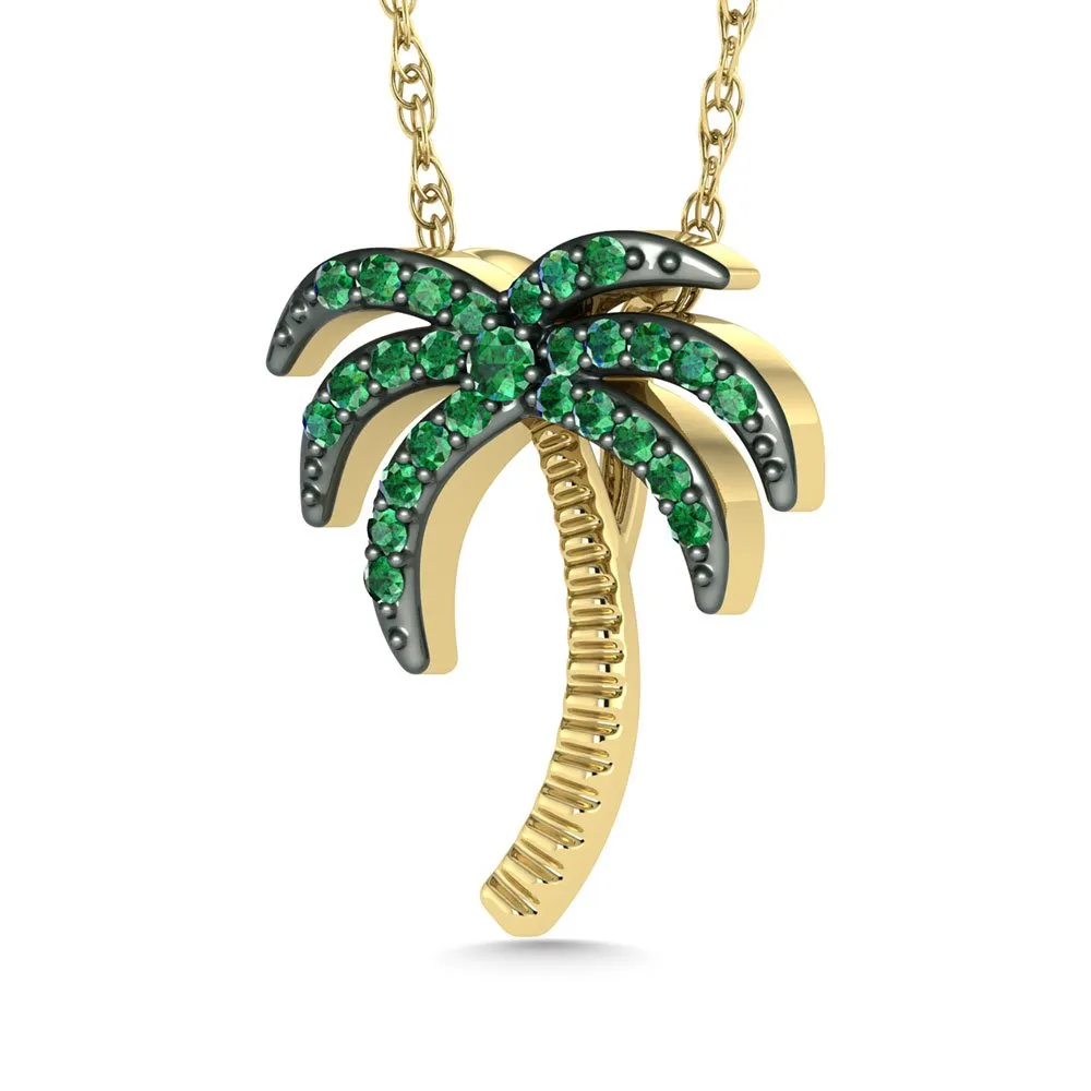 Palm Tree 10k Pendant