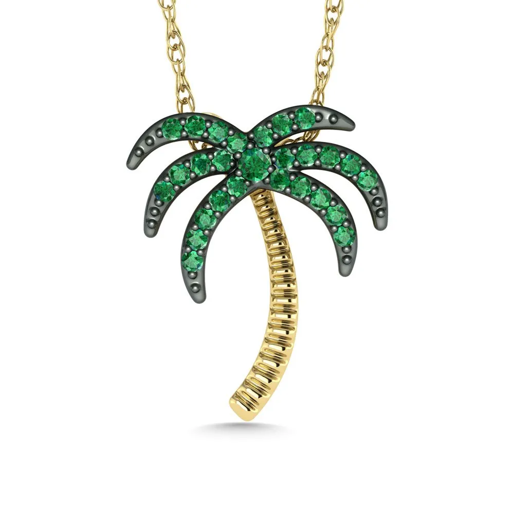 Palm Tree 10k Pendant