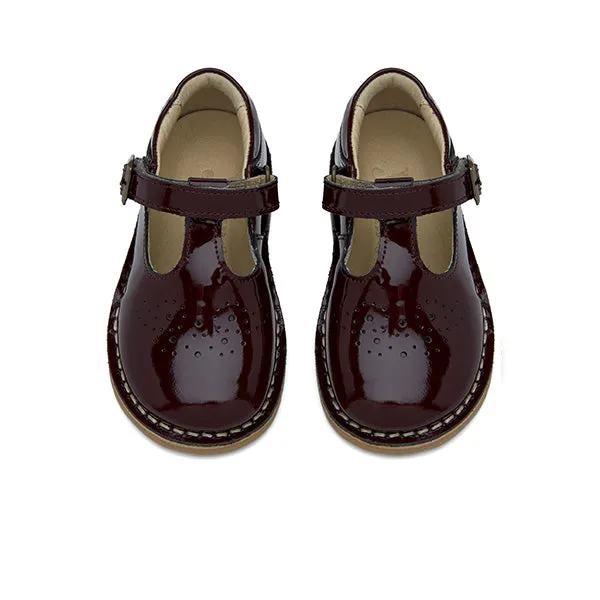 Penny T-Bar Kids Shoe Cherry Patent Leather