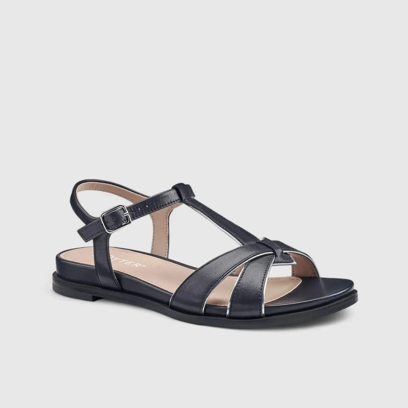 Pienza  Comfort Leather Sandal Navy