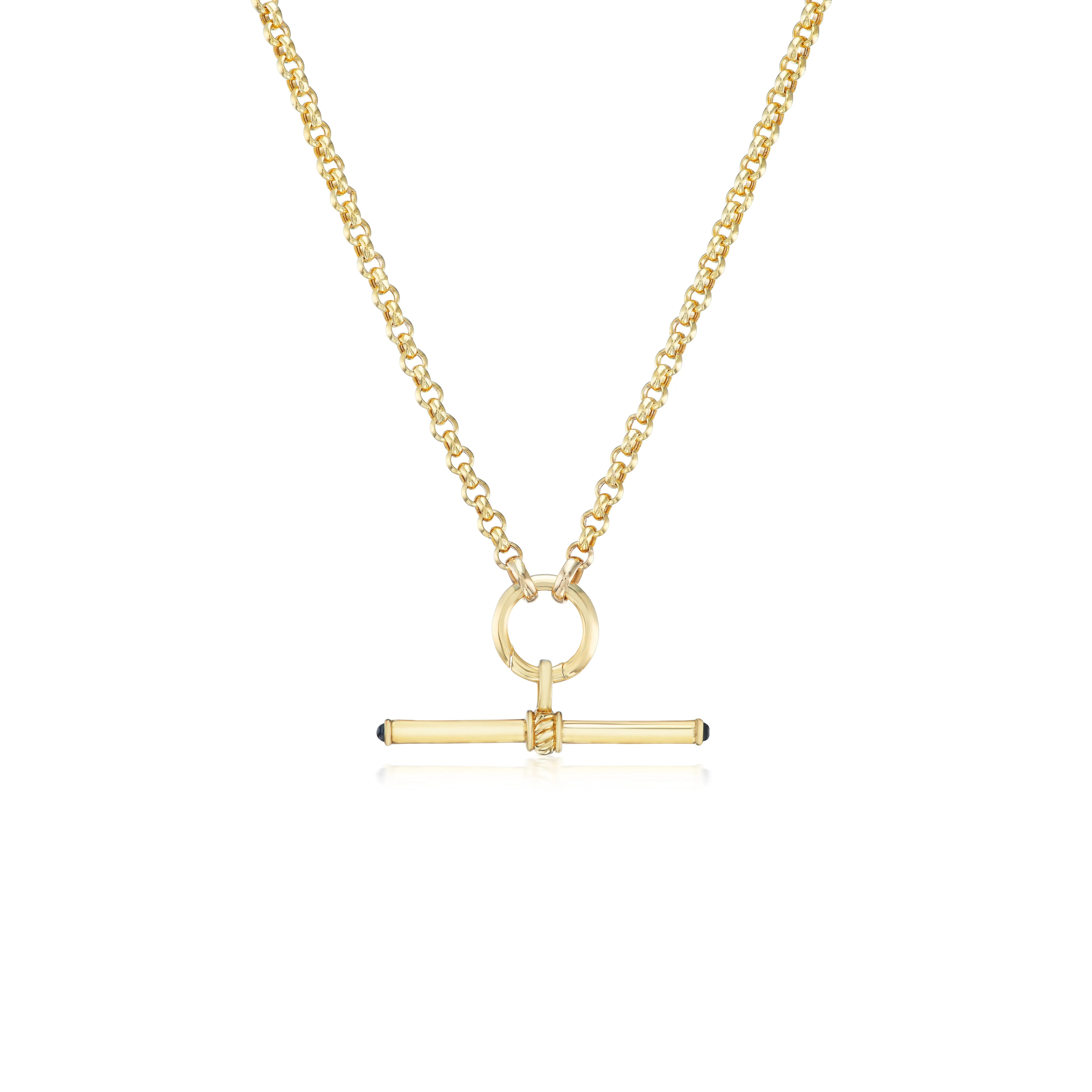 Plain Gold T-Bar Pendant