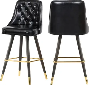 Portnoy Black Faux Leather Counter/Bar Stool