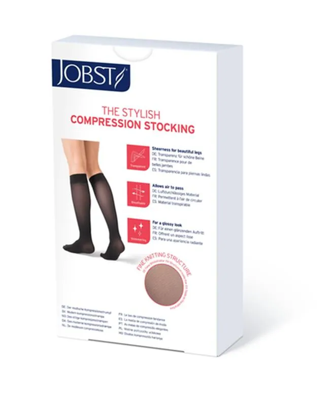 PR/1 JOBST ULTRASHEER WOMEN, KNEE HIGH, 15-20MMHG, MD, NATURAL, OPEN TOE