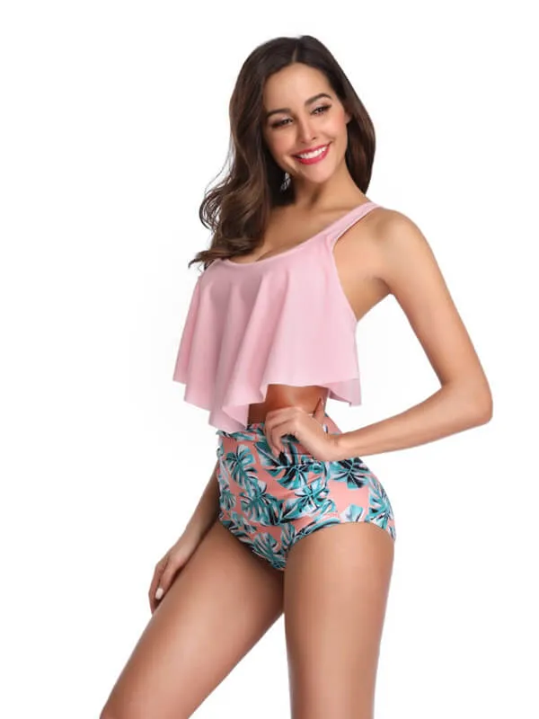 Print Adjustable Strap Tankini