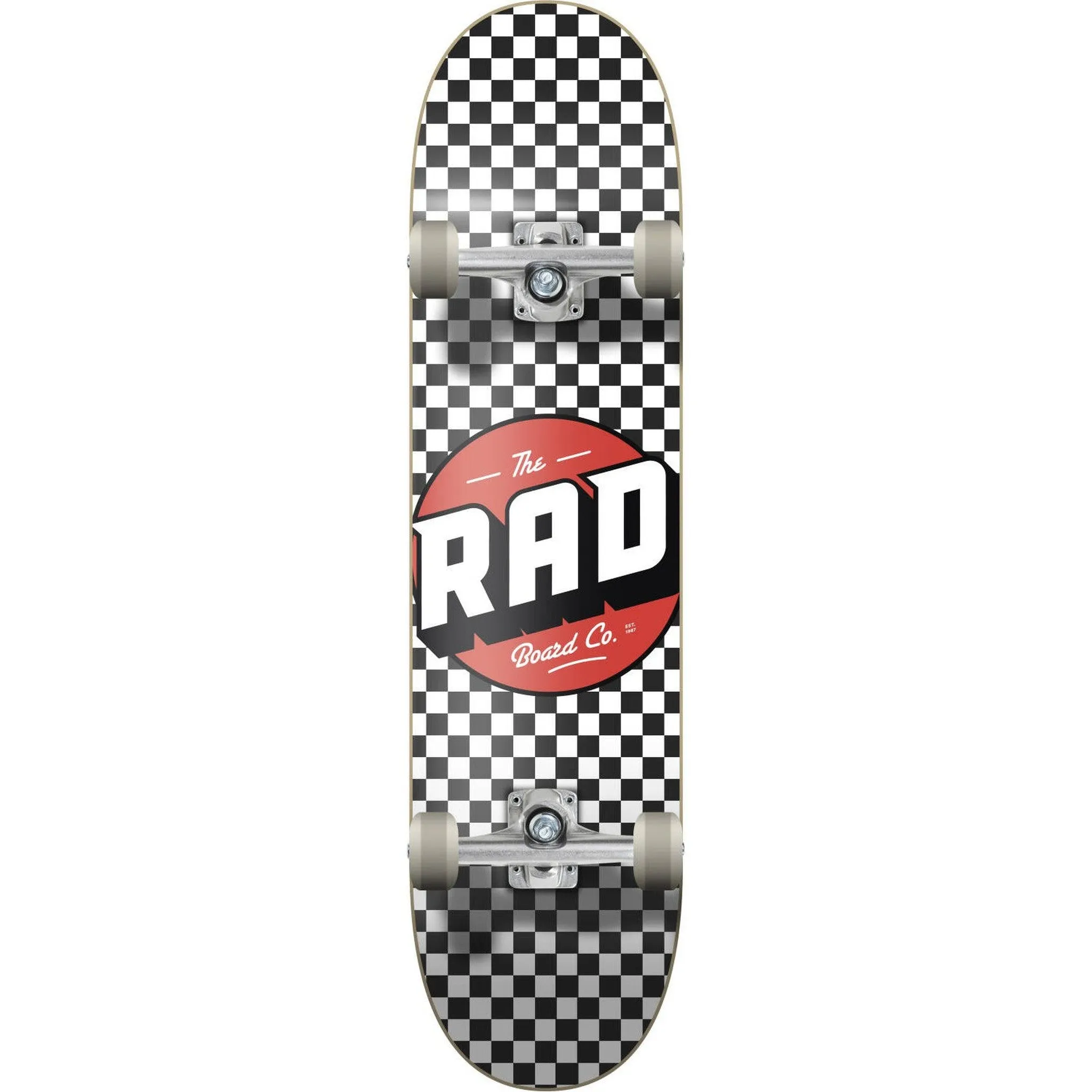 RAD Checkers Progressive Komplet Skateboard - Black/White