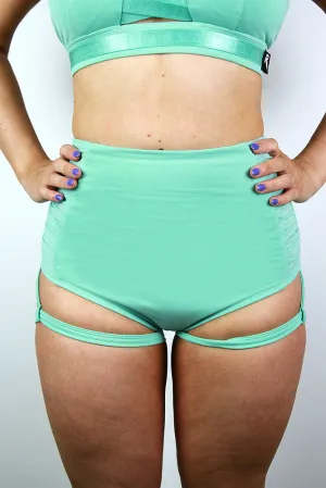 Rarr Hamilton Super High Waist Garter Short - Green