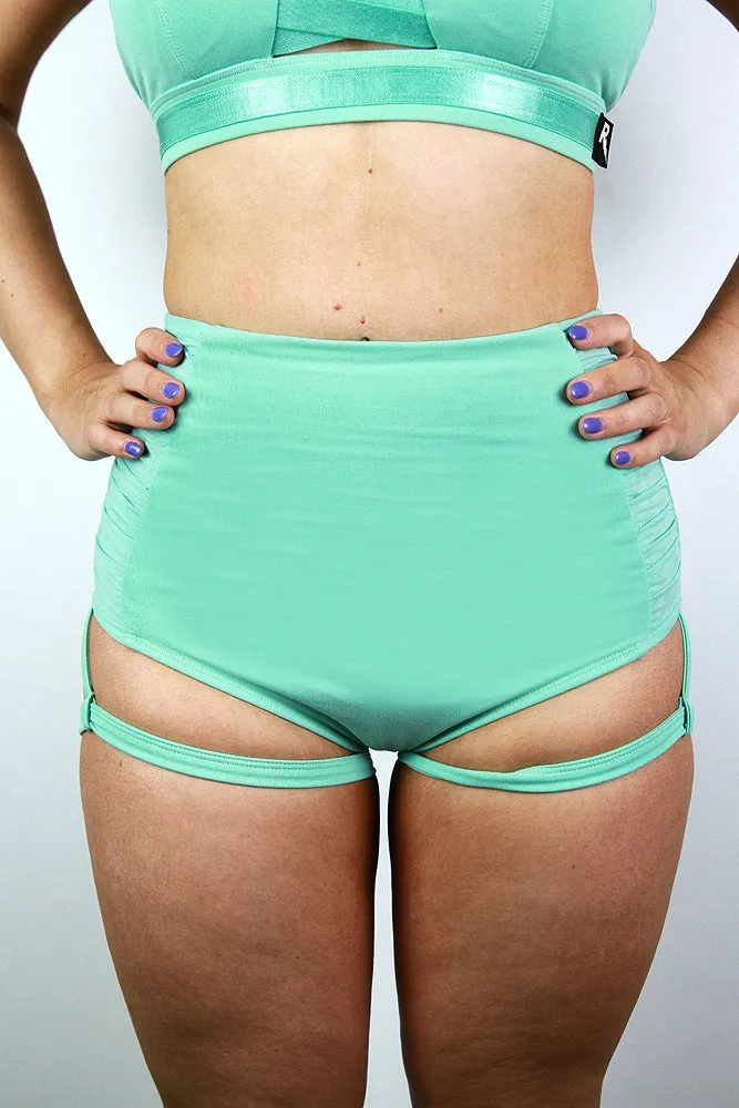 Rarr Hamilton Super High Waist Garter Short - Green