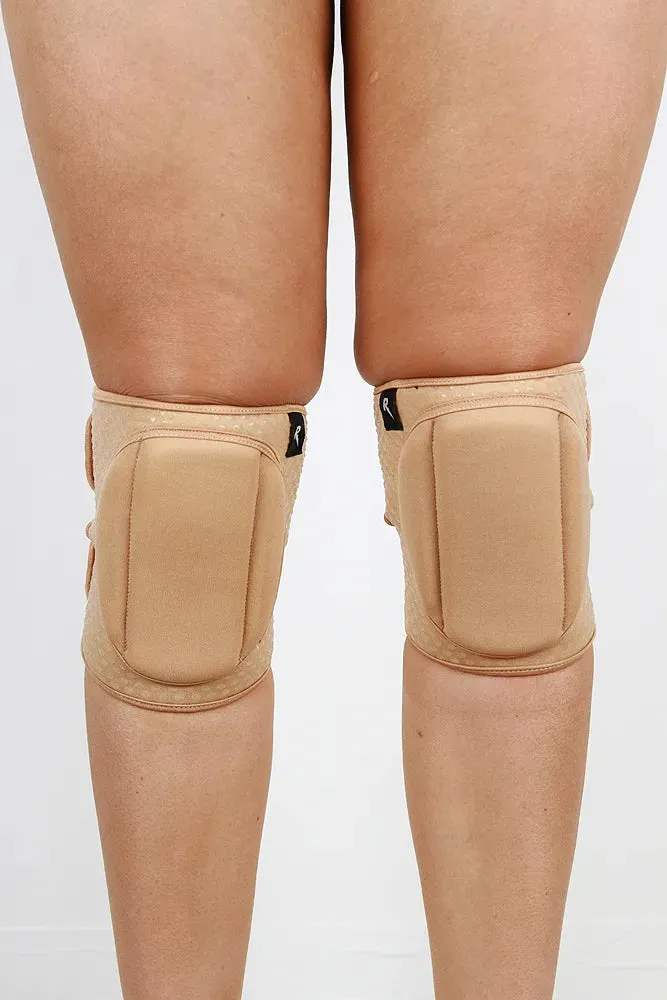 Rarr Velcro Grip Knee Pads Gel Dot - Nude Or Black