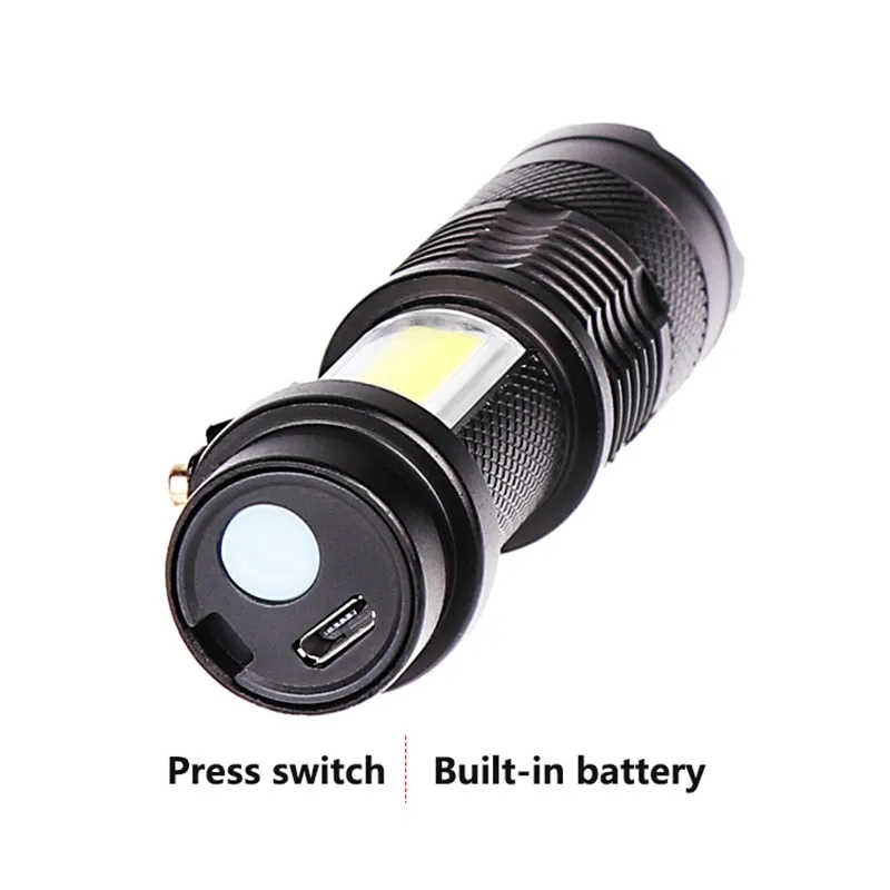 Rechargeable LED MINI Flashlight Zoom Waterproof Aluminum 3 Modes Torch