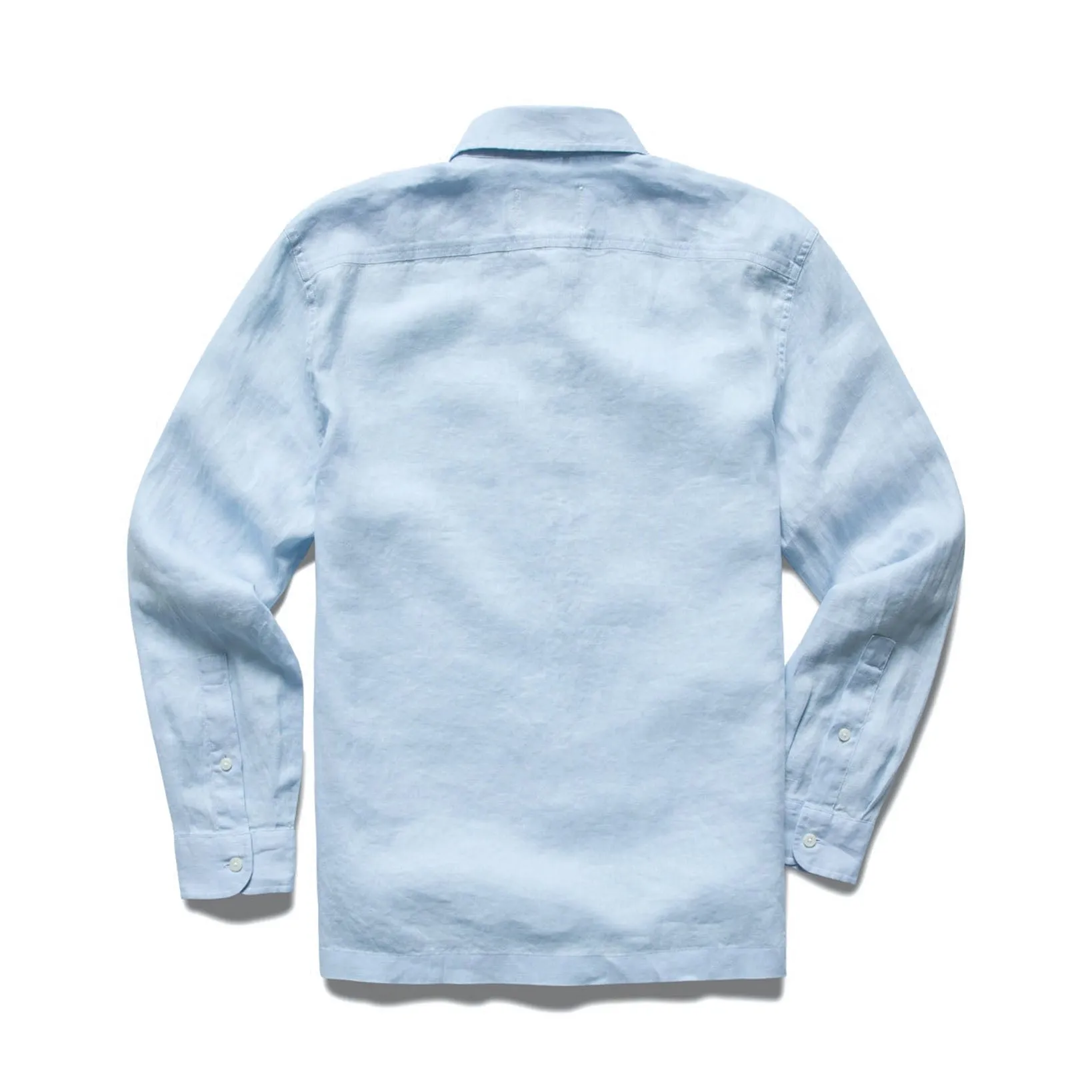 Reigning Champ Men Woven Linen Palermo Shirt Light Blue RC-8027-LBLU