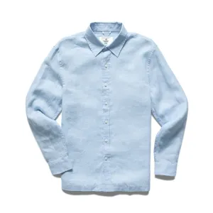 Reigning Champ Men Woven Linen Palermo Shirt Light Blue RC-8027-LBLU