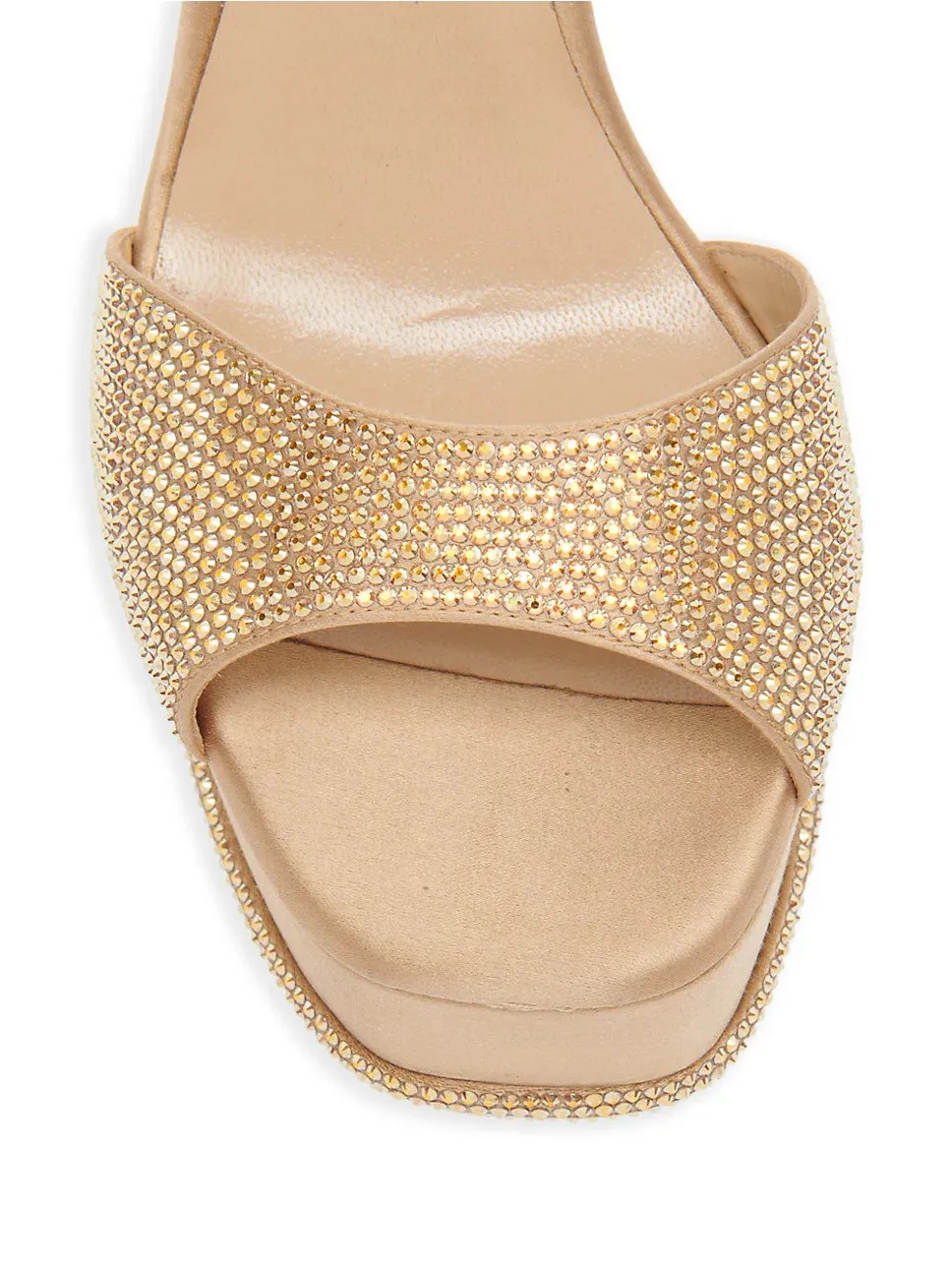 Rene Caovilla Crystal-Embellished Satin Platform Sandals
