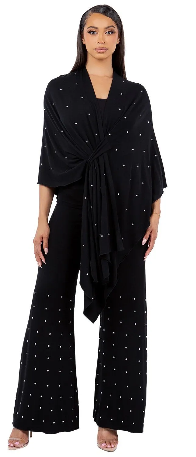 Rhinestone Embellished Shawl
