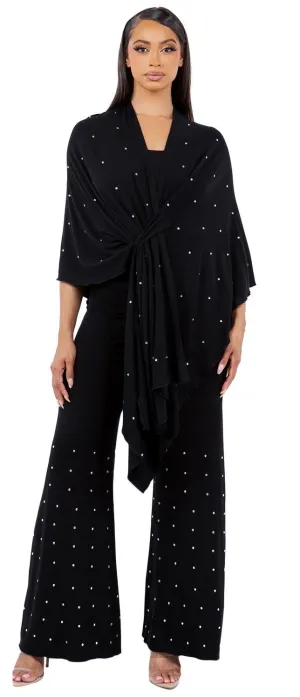 Rhinestone Embellished Shawl