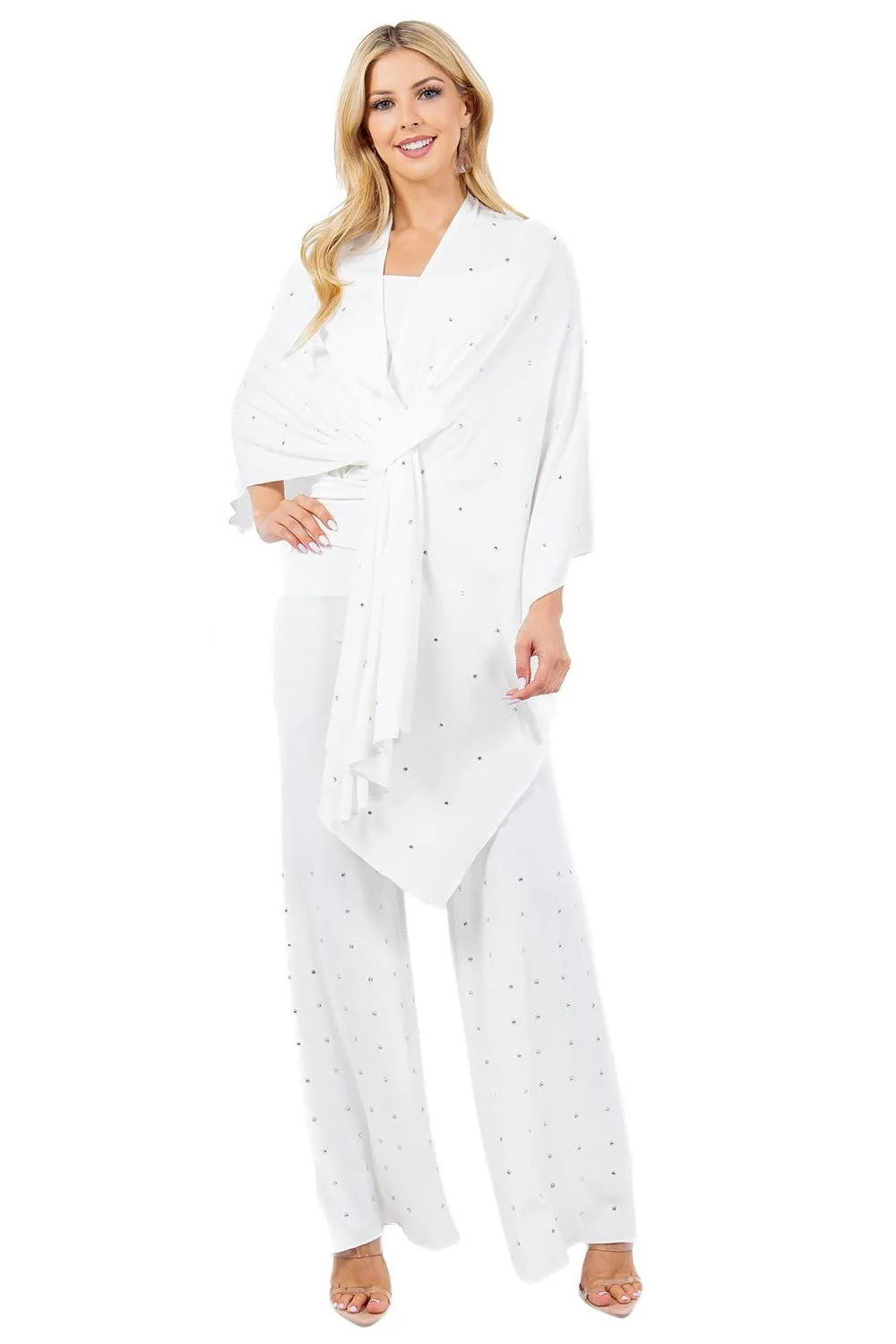 Rhinestone Embellished Shawl