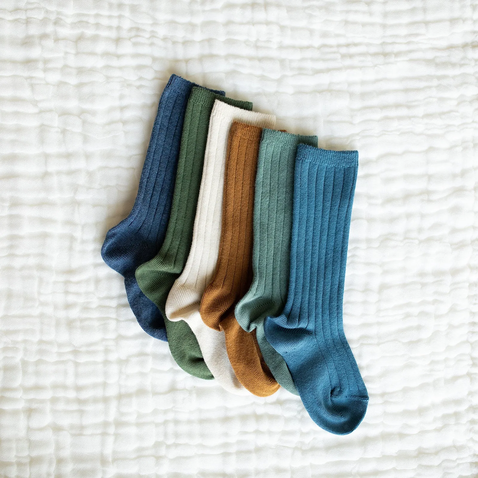 Ribbed Knee High Socks