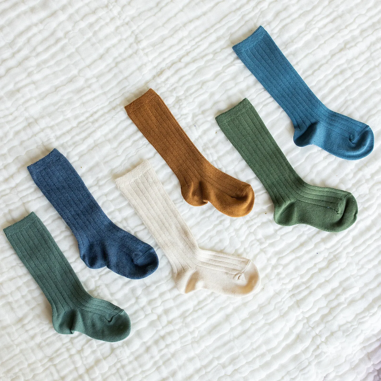 Ribbed Knee High Socks