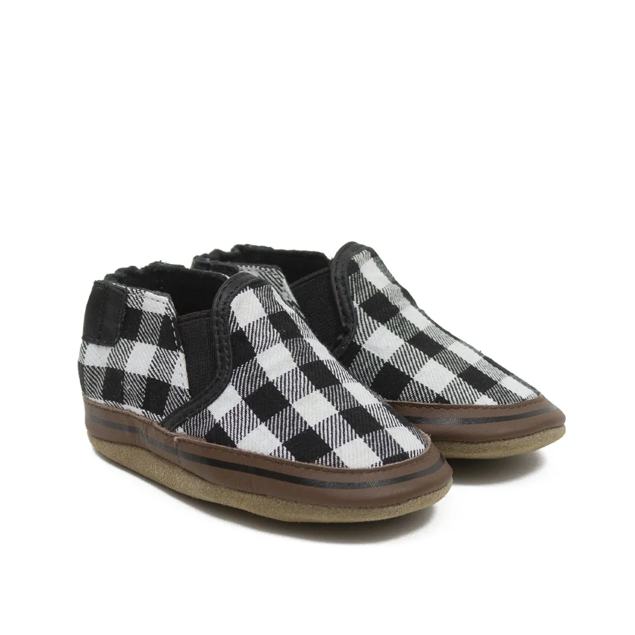 ROBEEZ - Liam Plaid Soft Soles Black