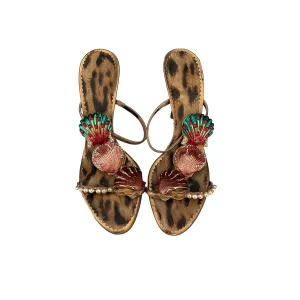 Roberto Cavalli Animal Print Shell Heels