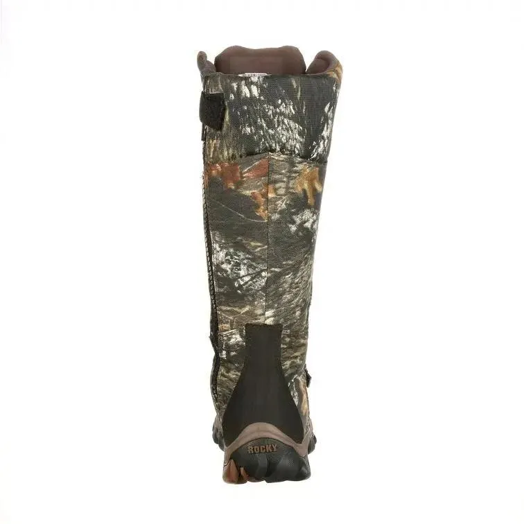 Rocky Lace-Up Side-Zip Waterproof Mossy Oak Snake Proof Hunting Boot 7379