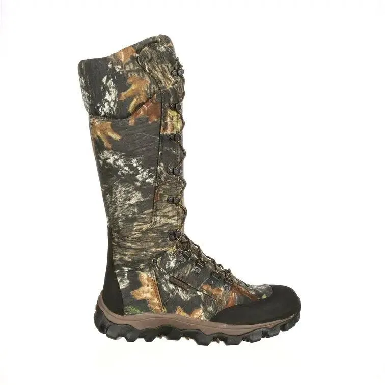 Rocky Lace-Up Side-Zip Waterproof Mossy Oak Snake Proof Hunting Boot 7379