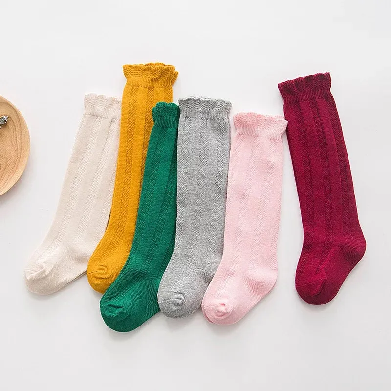 Ruffle knee high socks