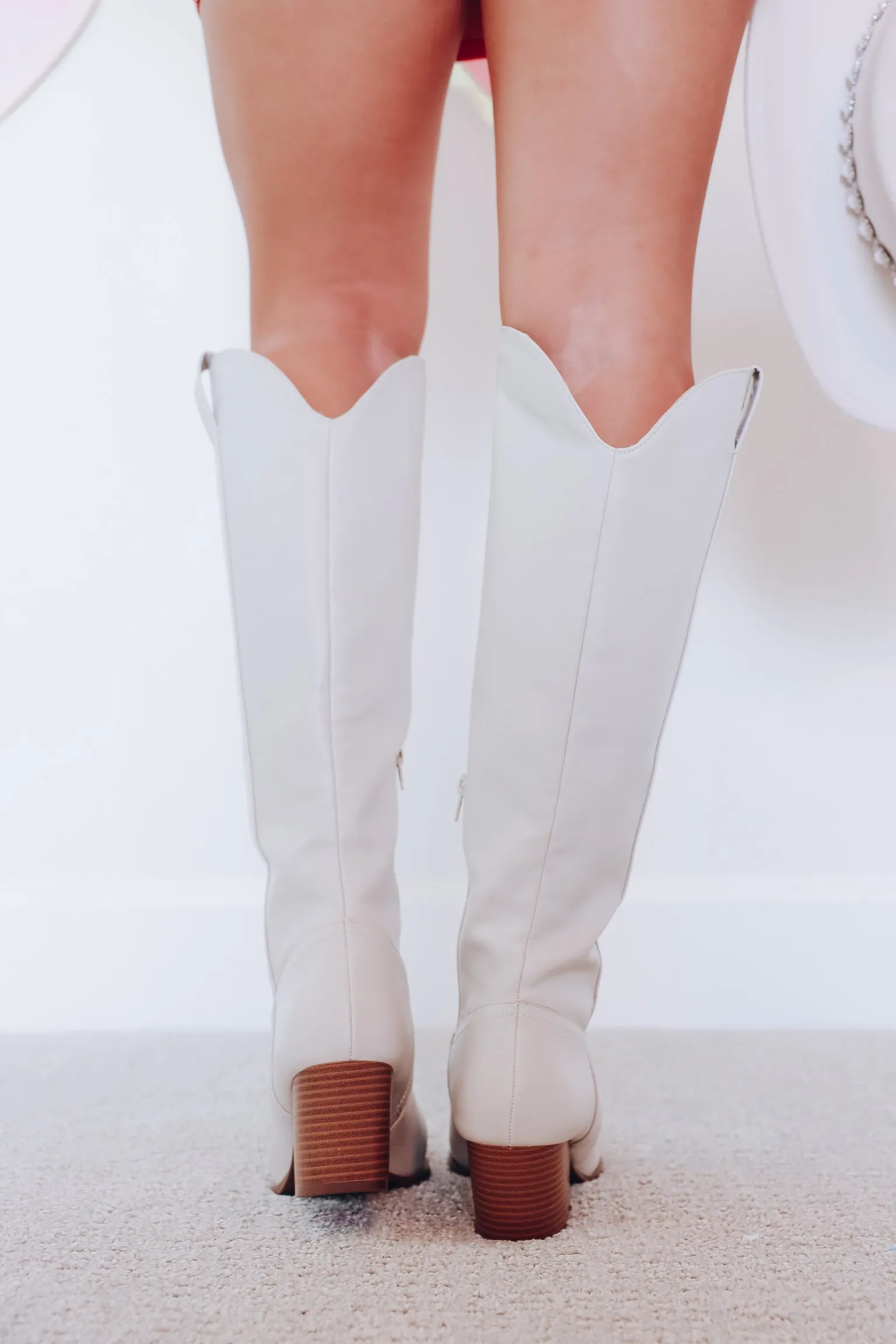 Ruidoso Western Knee High Boots - Stone