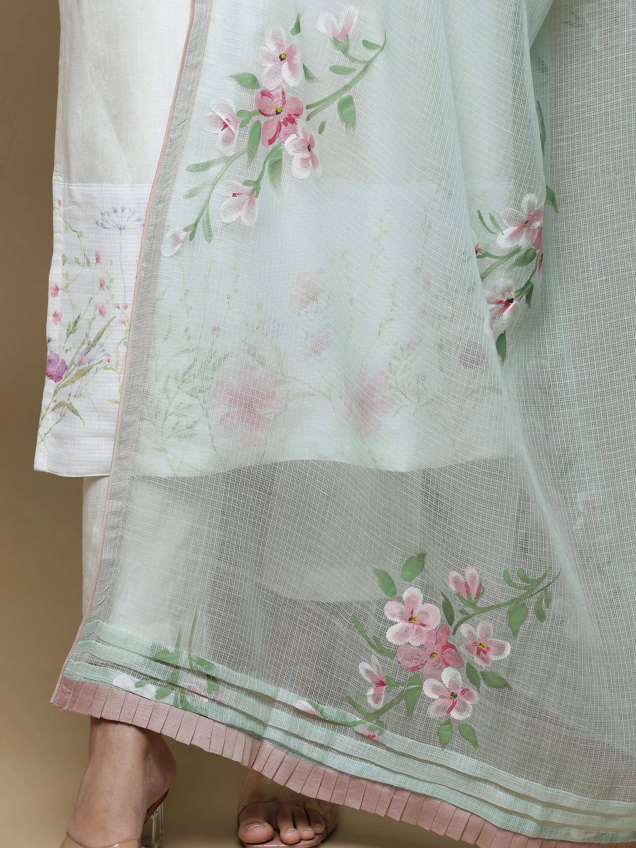 Sahaj Kota Green Dupatta