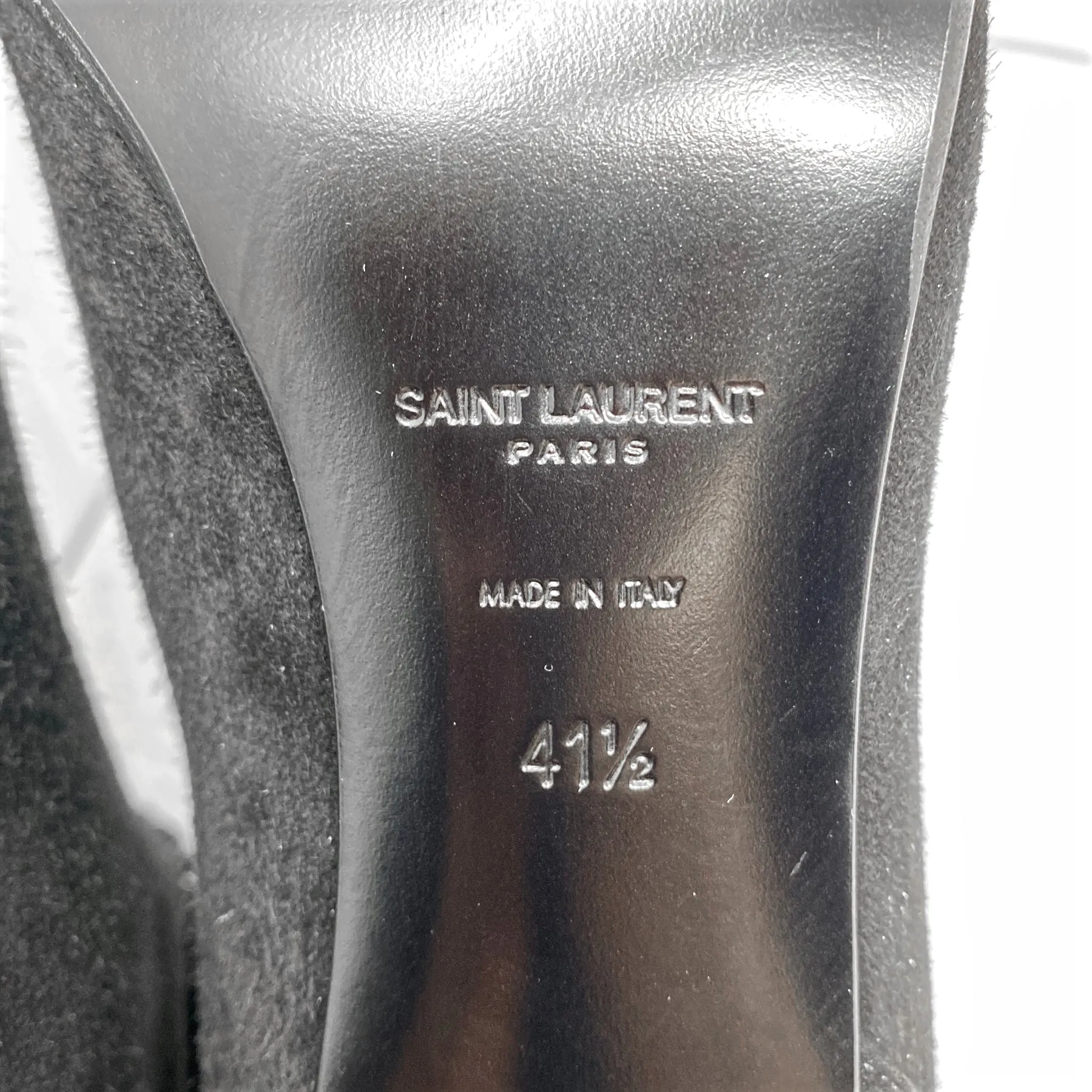 Saint Laurent Debbie 100 Suede Double Chain Ankle Boots Size EU 41.5