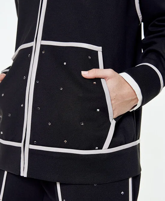 SALE Rhinestone Hooded Jacket