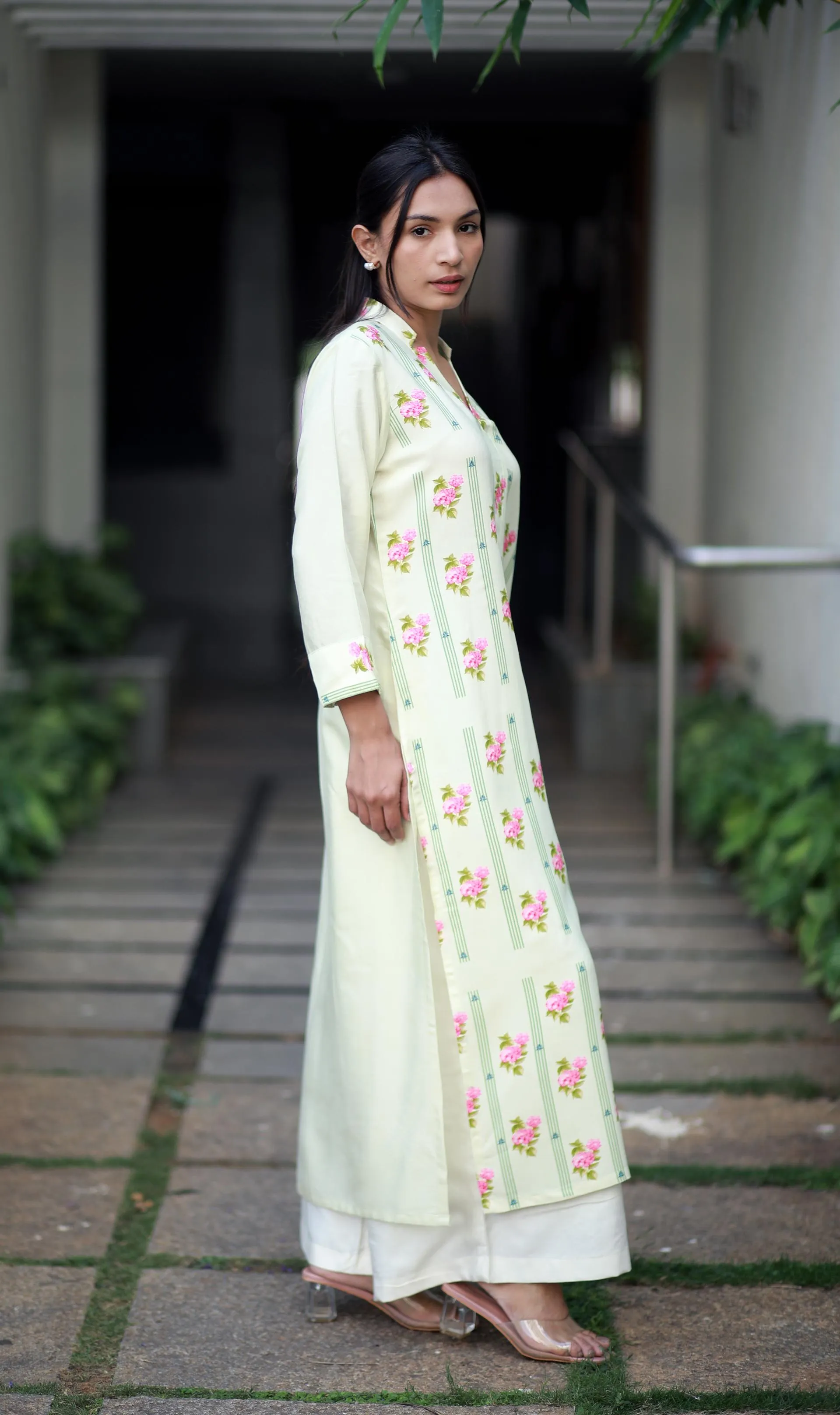 Sanguine Willow Cream Staple Silk Kurta/ Dress