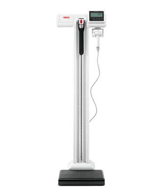 seca 787 NEW - Digital high capacity column scale with eye level display, built-in digital height measure, tilt proof platform, auto BMI