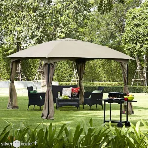 SilverCrate™ Outdoor Gazebo w/ 4 Removable Walls