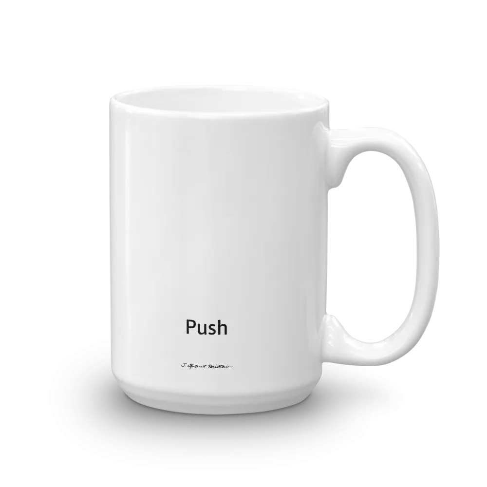 Skateboarding Mug "The Push" 15 oz  J Grant Brittain