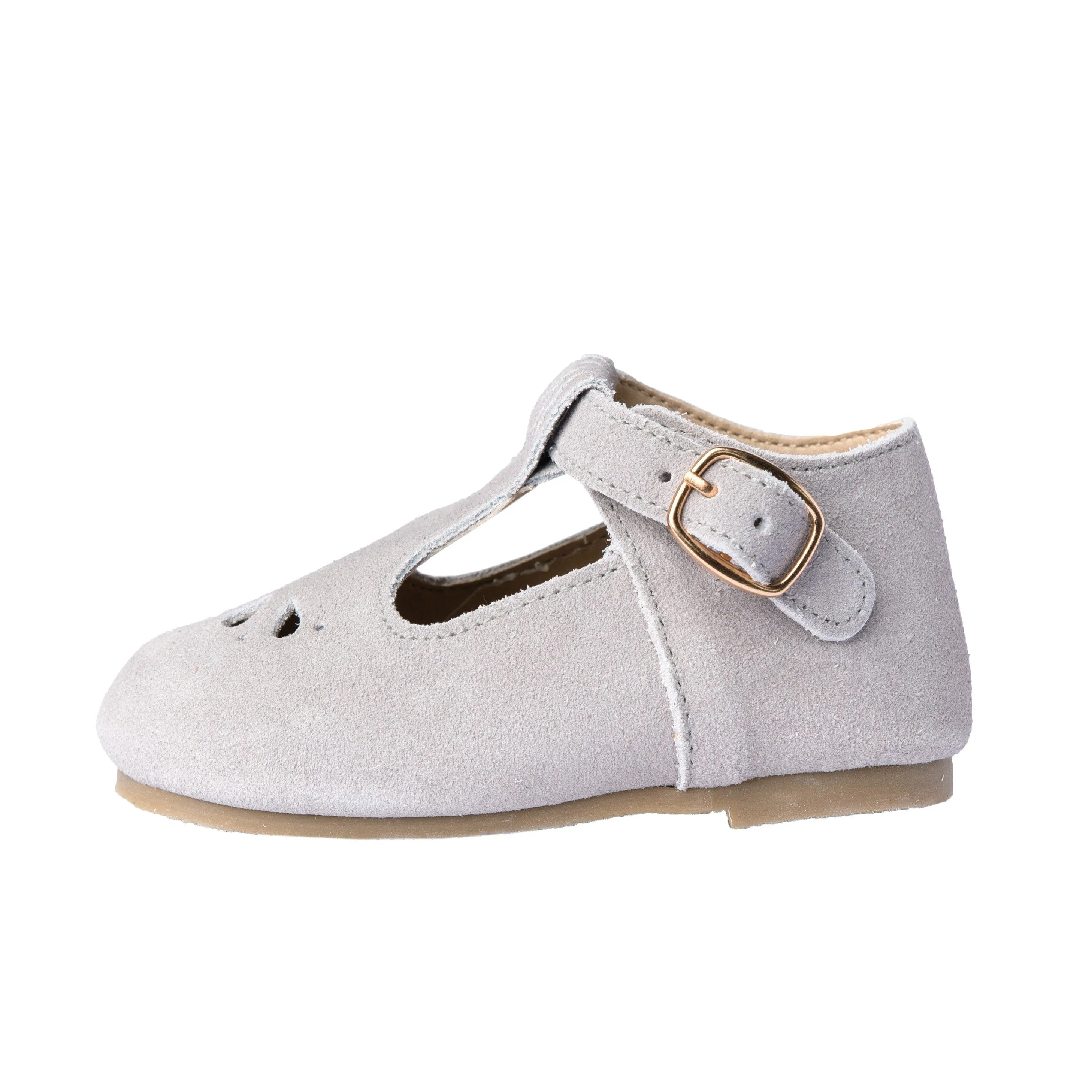 Slate Suede - Daisy T-Bar - US Size 5-8 - Hard Sole