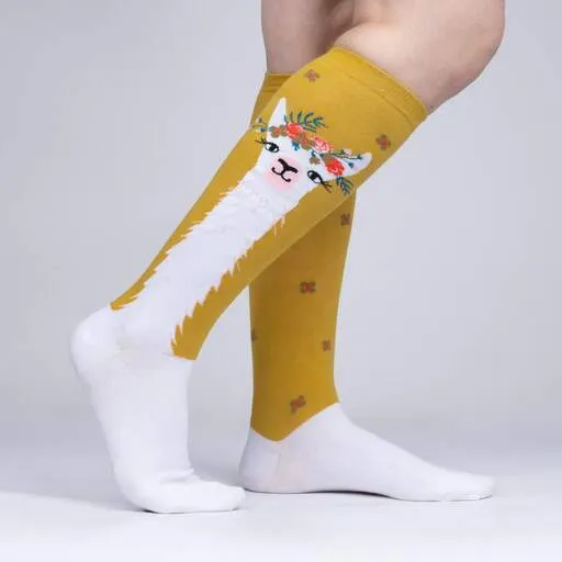 Sock It To Me Llama Queen - Knee High