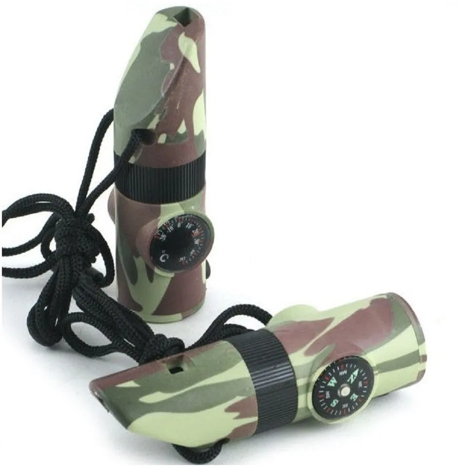 Survival Whistle - 7 in 1 Tool