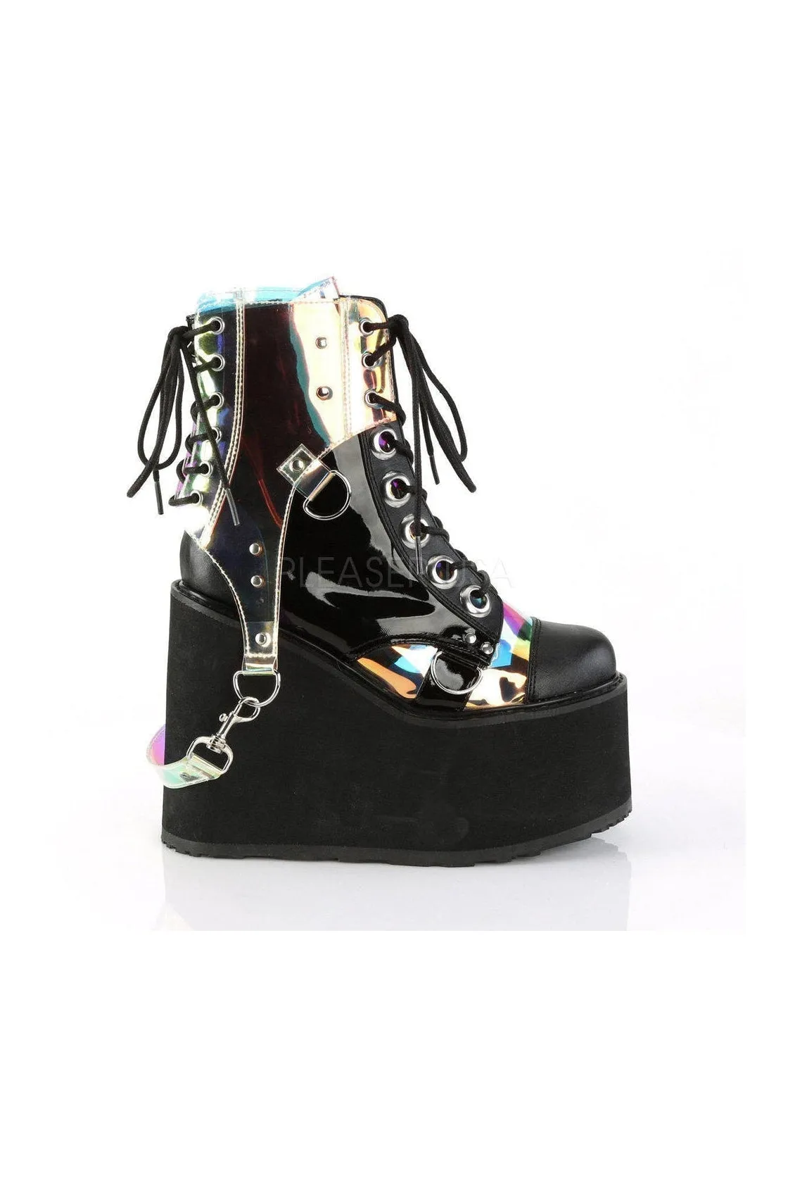 SWING-115 Demonia Platform Pump | Black Patent
