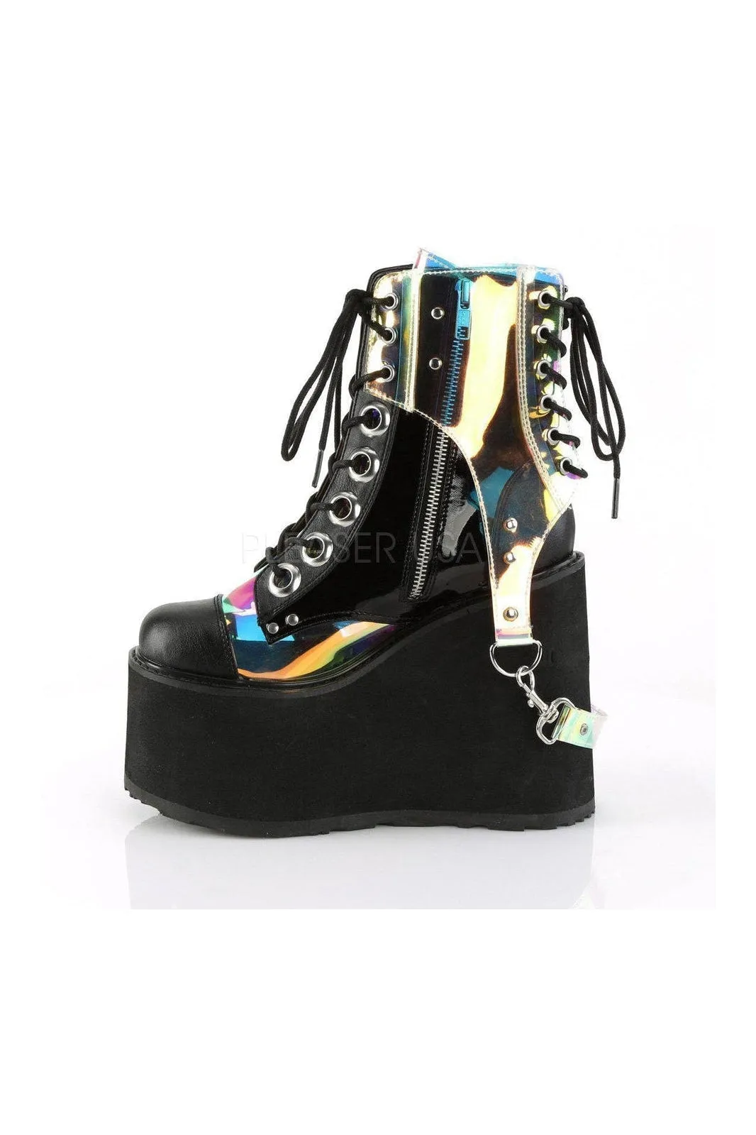 SWING-115 Demonia Platform Pump | Black Patent