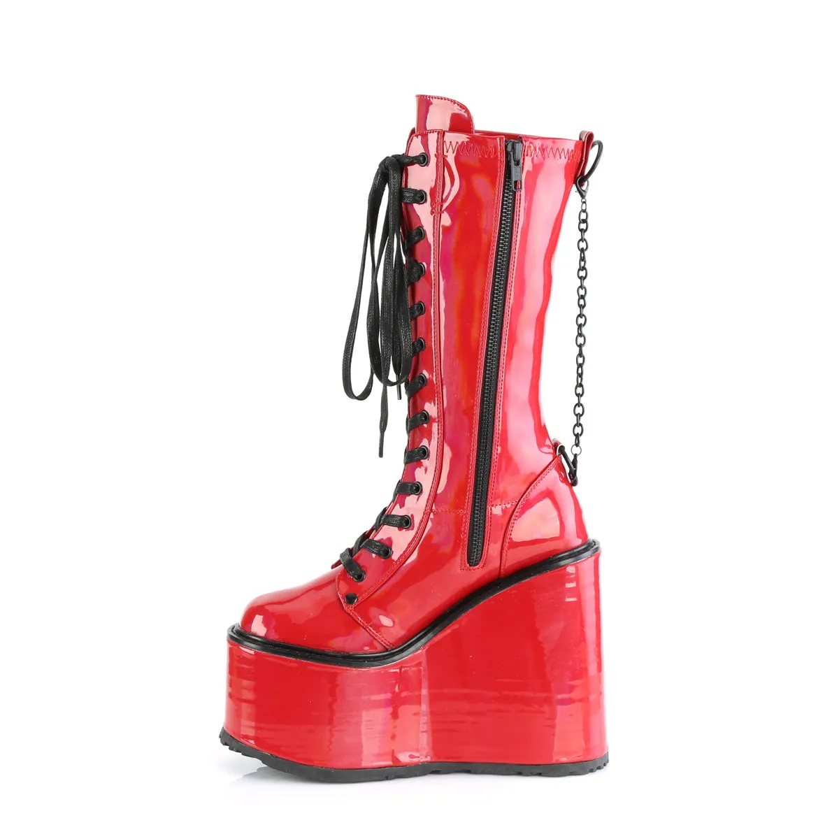 SWING-150  Red Holographic Stretch Patent