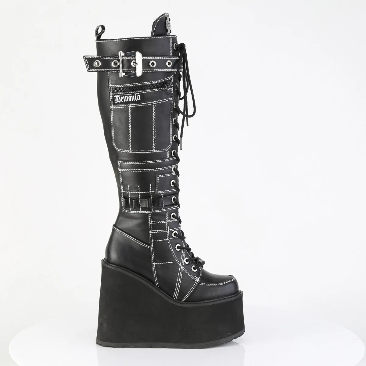 SWING-260  Black Vegan Leather