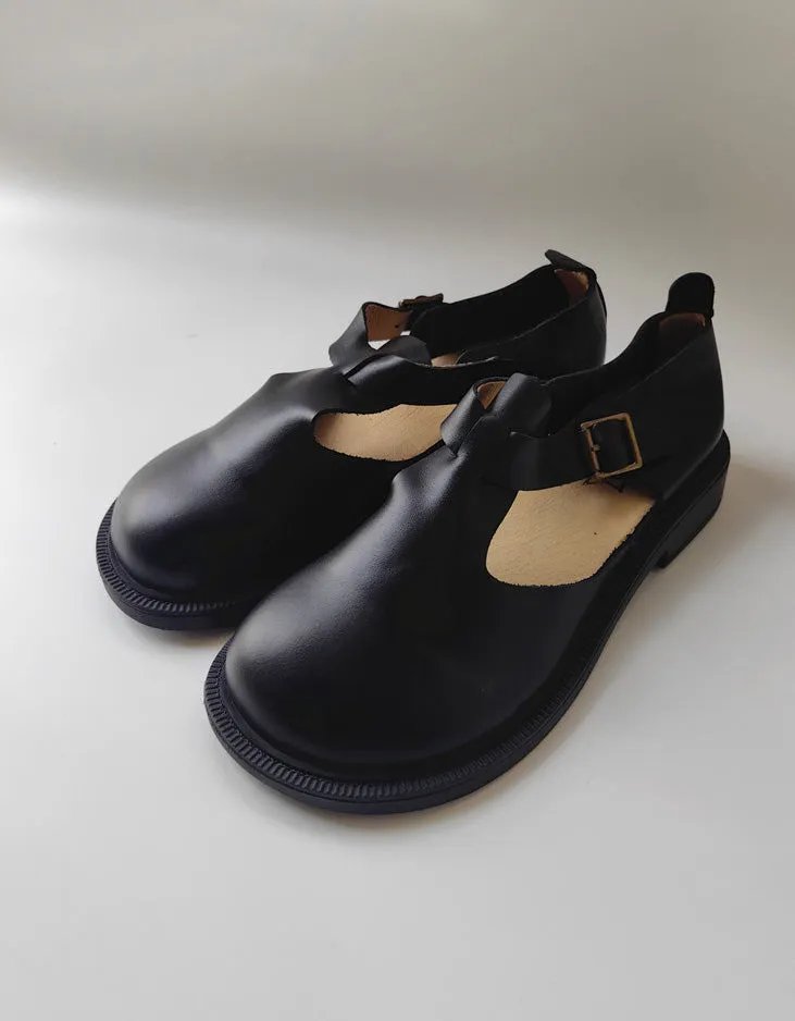 T-strap Wide Toe Box Shoes for Women 35-41