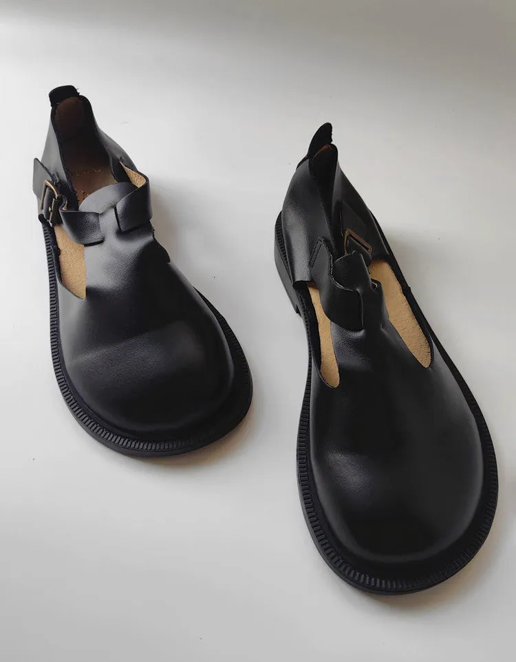 T-strap Wide Toe Box Shoes for Women 35-41