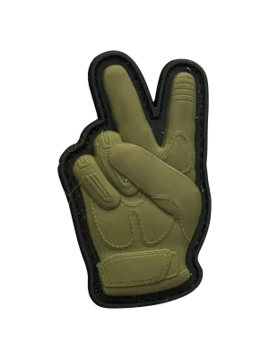 Tactical Glove Peace Sign PVC Morale Patch
