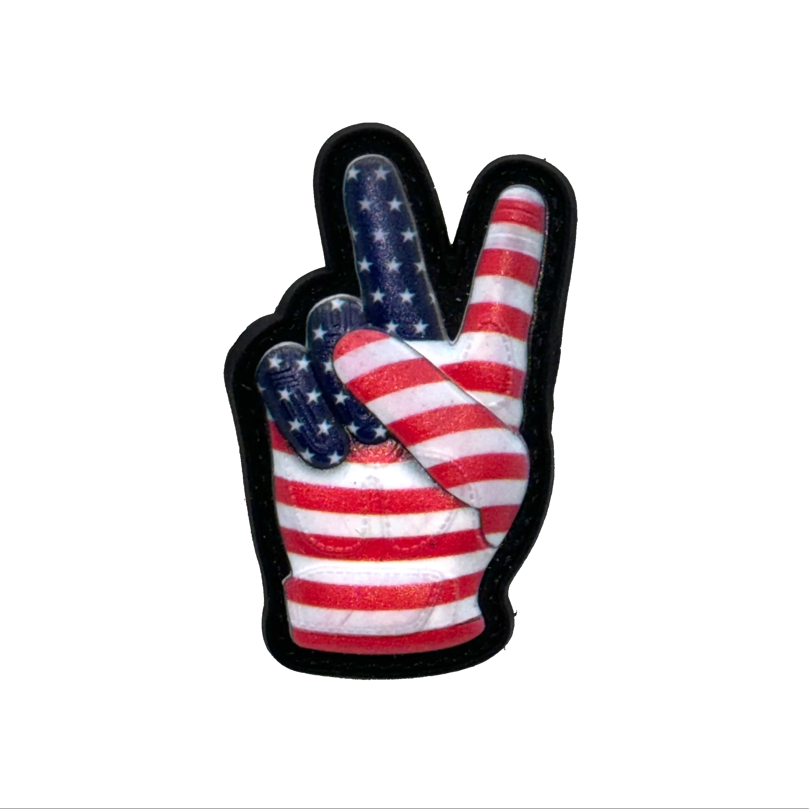 Tactical Glove Peace Sign PVC Morale Patch