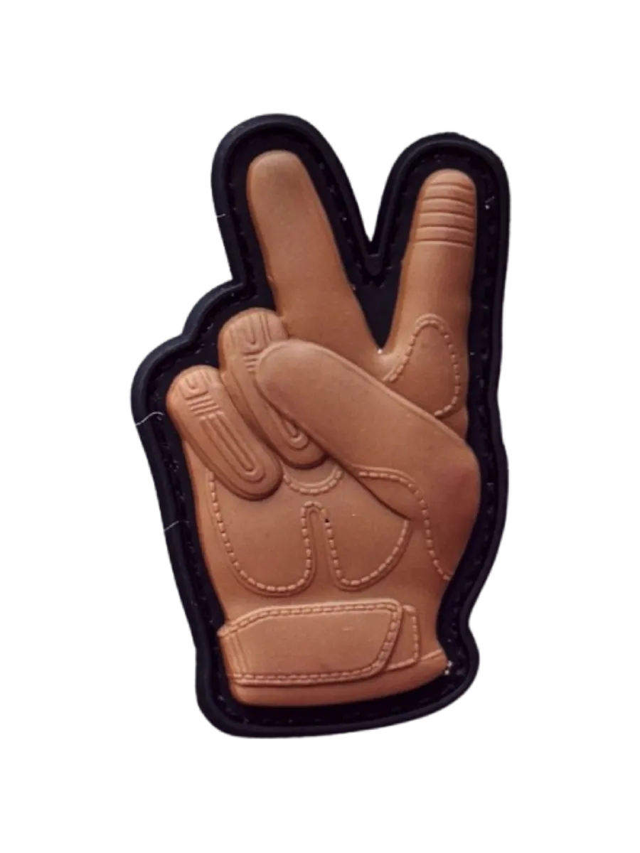 Tactical Glove Peace Sign PVC Morale Patch