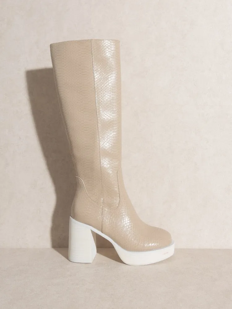 Tara Knee High Platform Boots