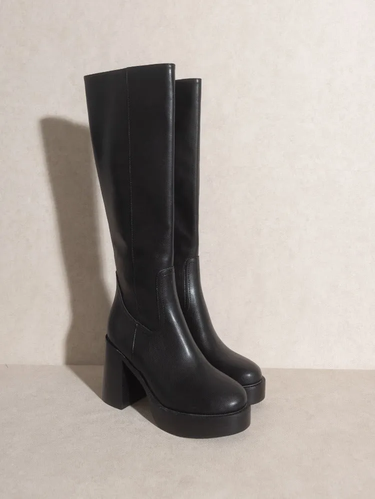 Tara Knee High Platform Boots
